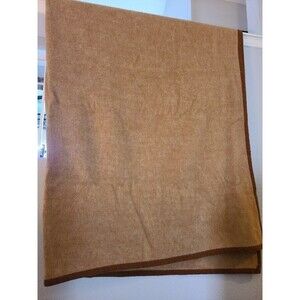 Fieldcrest Acrylic Throw Blanket – Textured Knit, Fringe Edge, Beige Neutral